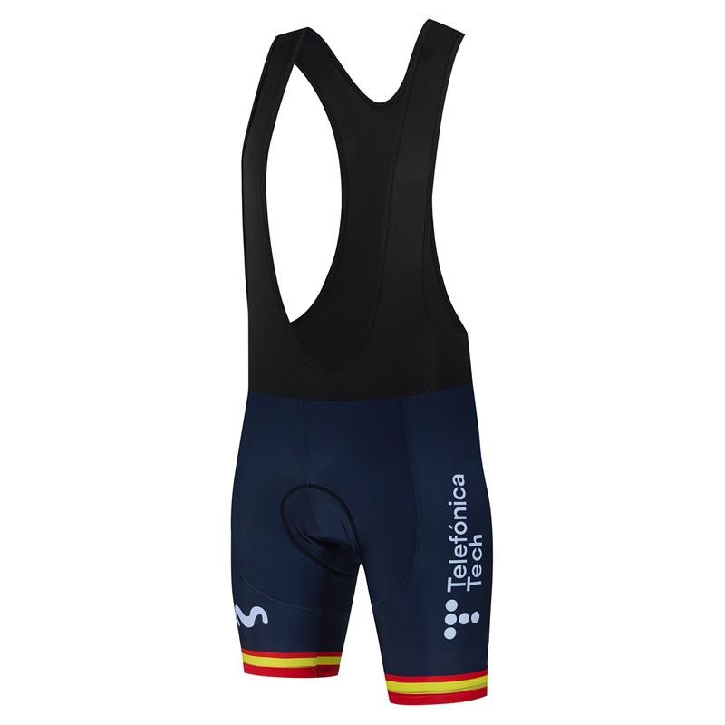 Movistar Spain Cycling Jersey Set Men Short Sleeve Anti-UV Summer Bike Wear
