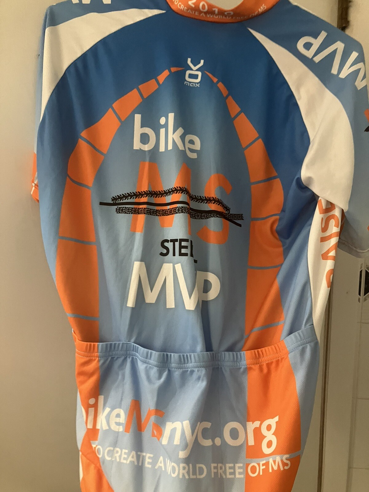 VoMax Brand Cycling Jersey Fight Ms MVP Level Bike Jersey 2010 NYC Chapter Sz XL