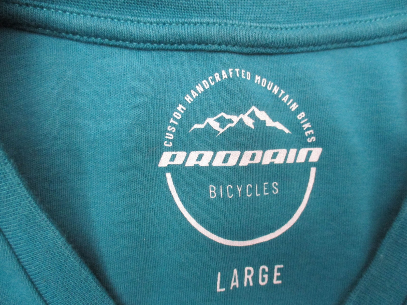 PROPAIN Size L Womens Blue 100% Cotton Round Neck Short Sleeve Cycling Top 029