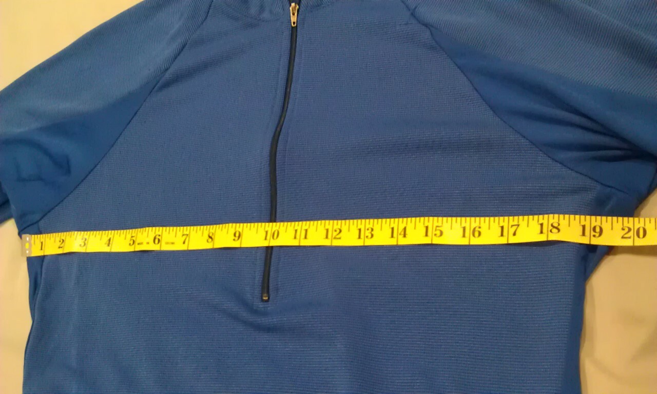VTG Patagonia 1/2 Zip Cycling Biking Shirt Jersey Short Sleeve Top Blue Mens M