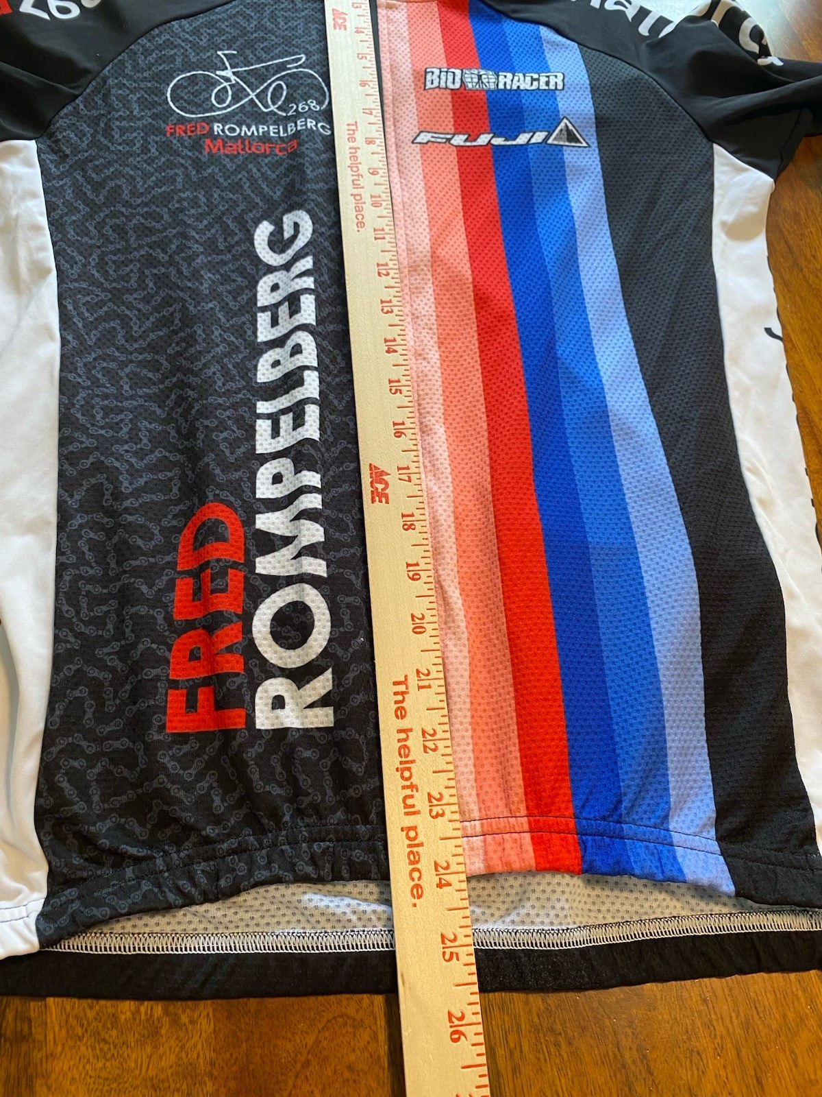 Fred Rompelberg BioRacer Cyclist Bike Shirt Mallorca Fred 268KM SZ 4/L