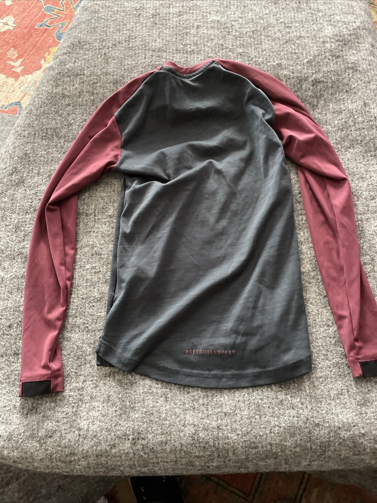 IXS Kids BMX Mountain Bike JERSEY Size K-M￼ Blue Gray/Maroon ￼