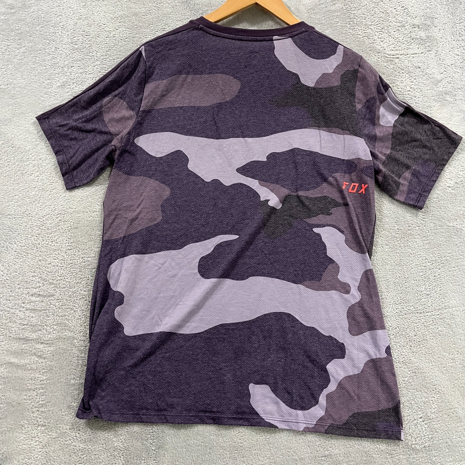 Fox Racing Ranger SS Dri Release MTB Cycling Jersey Womens XL Purple Camo Cotton