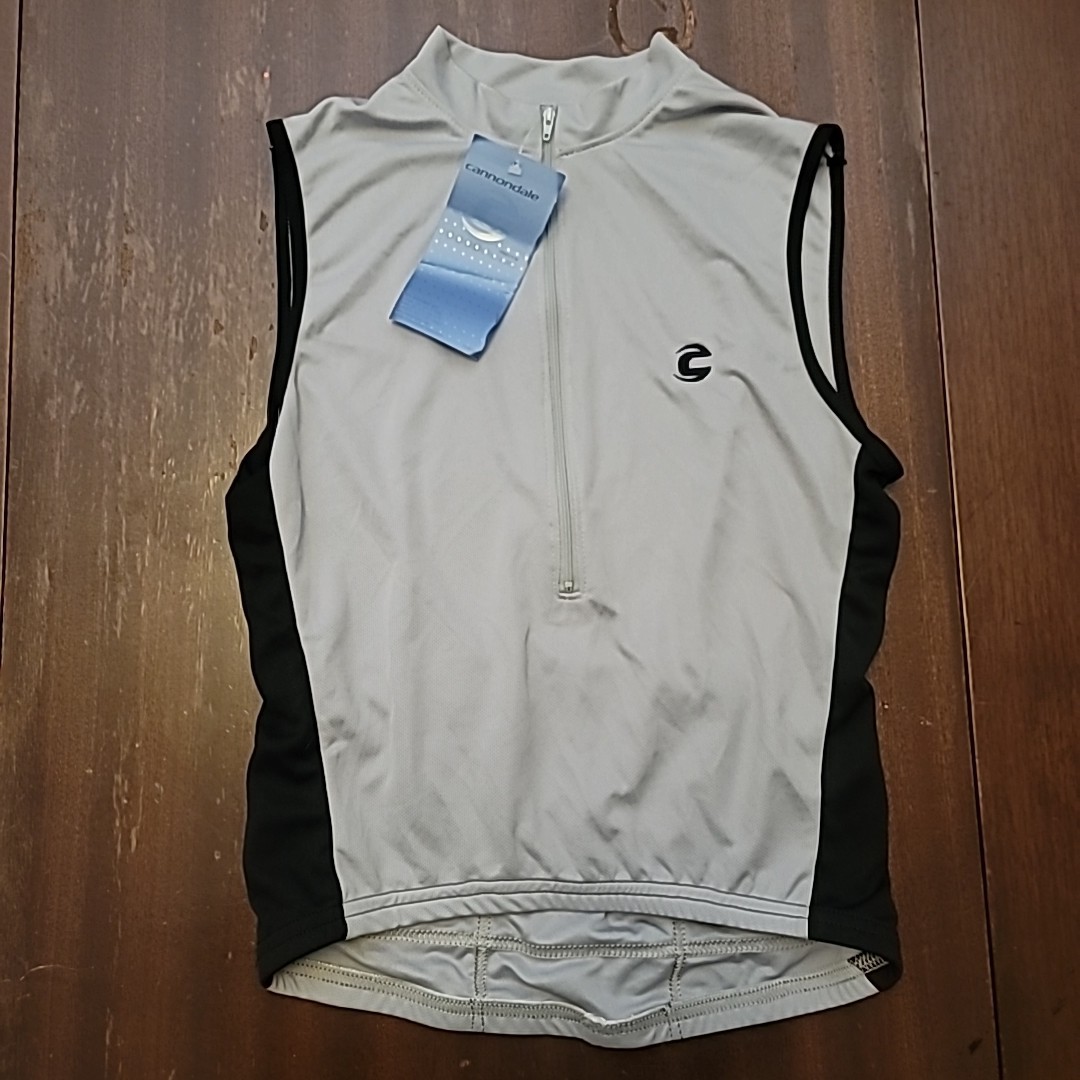 Vintage Cannondale Men’s CHRONO Bicycle Cycling Vest Small Grey/Black 2001 U.S.A