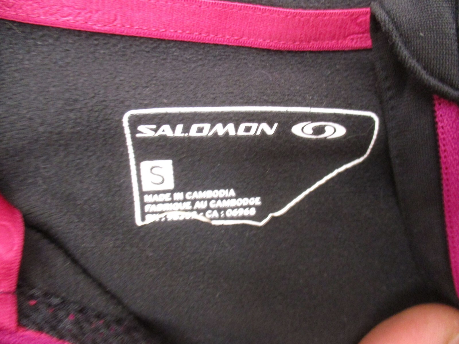 SALOMON Size S Womens Black 1/2 Zip Stand Collar Athletic Cycling Pullover 051