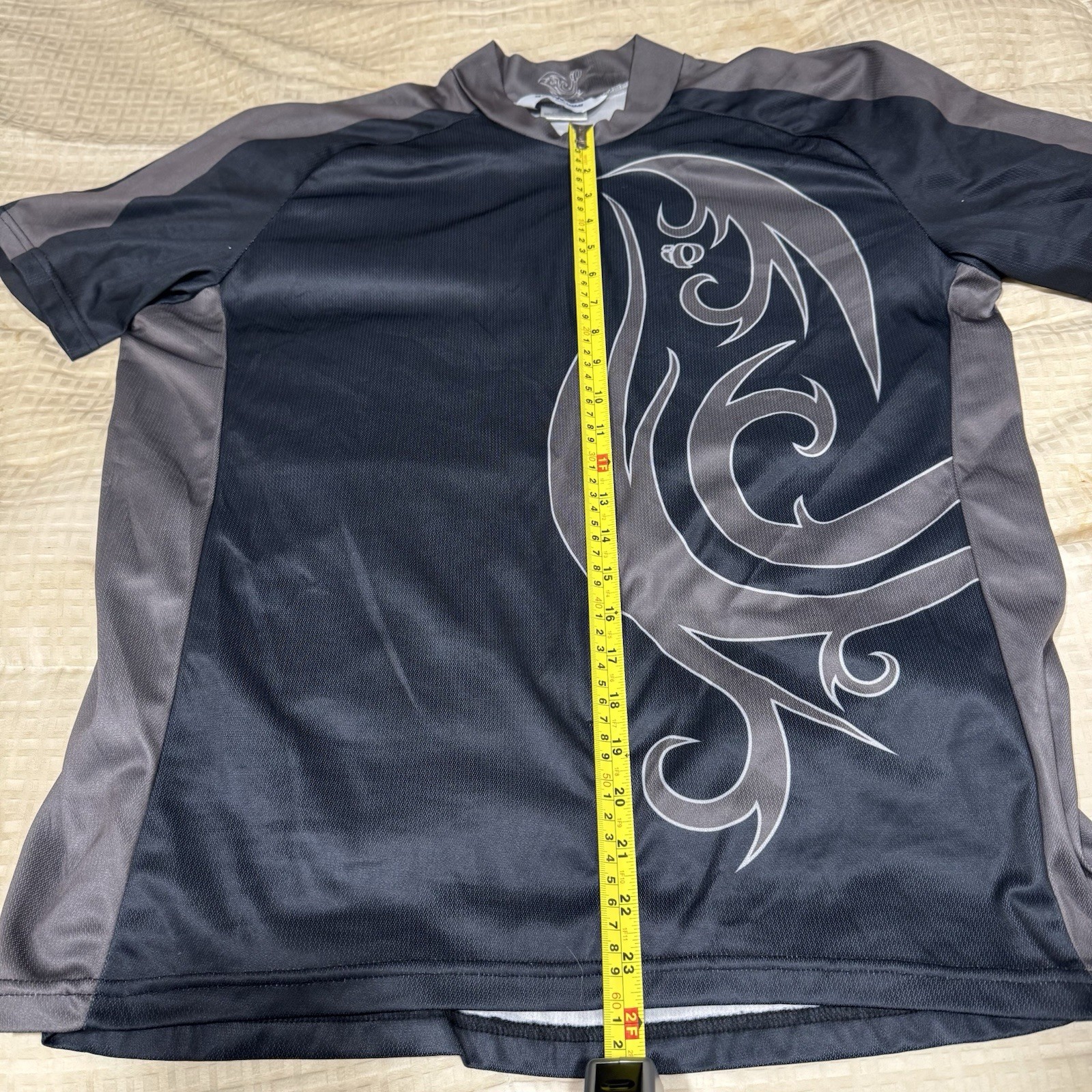 Pearl Izumi Tribal Hawaiian Design Black Gray Cycling Jersey Mens Size Large