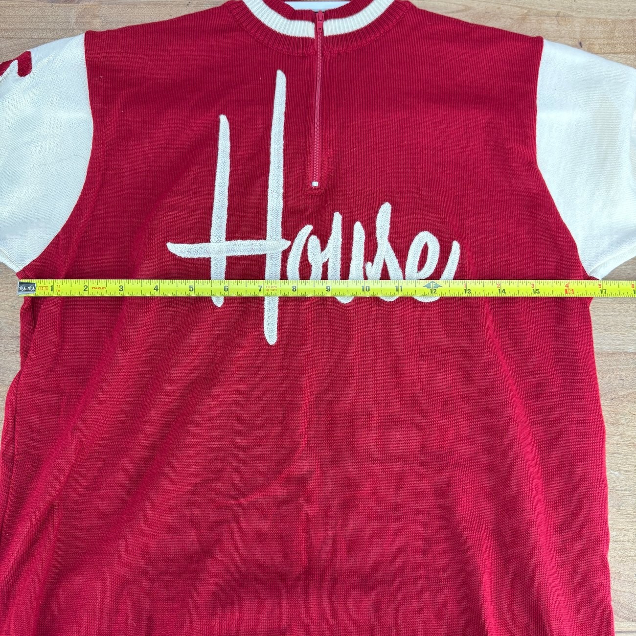 Woolistic House Industries Wool Small Red Vintage Short Sleeve Cycling Jersey