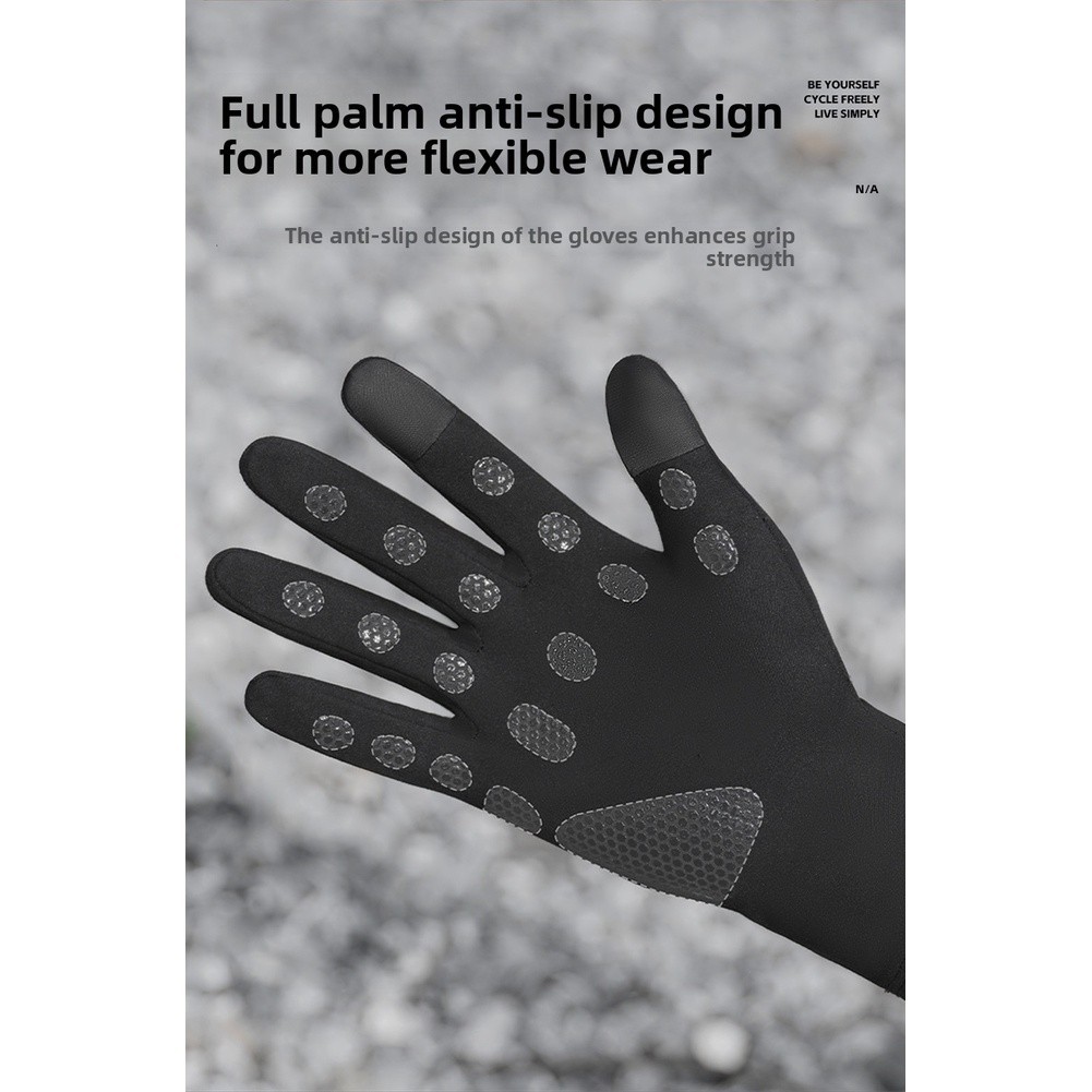 Winter Cycling Winter Bike Gloves 85% Polyester 15% Spandex Extended Wrist