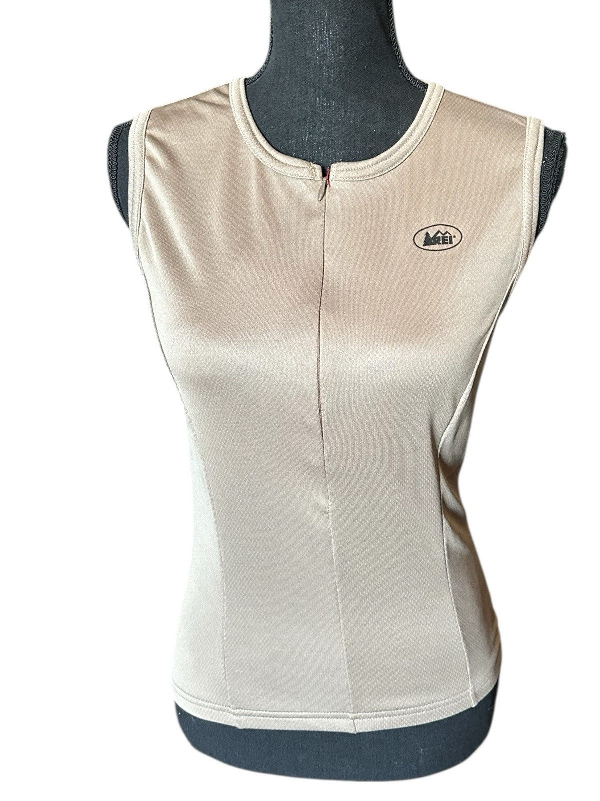 Vintage REI Sleeveless Cycling Jersey Women’s Small NOS USA Camel Green