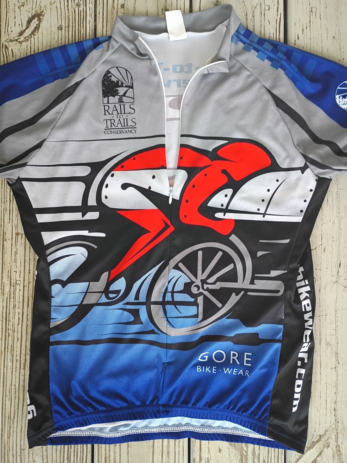GoreShirtBikeWearCyclistsJerseyShortZipAthleticPocketPopArtGraphicPreppyY2kWomL
