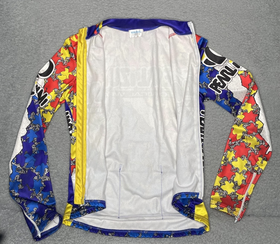 Vtg Pearl Izumi Cycling Jersey Mens Medium Winter Thermal Fleece Technical Wear