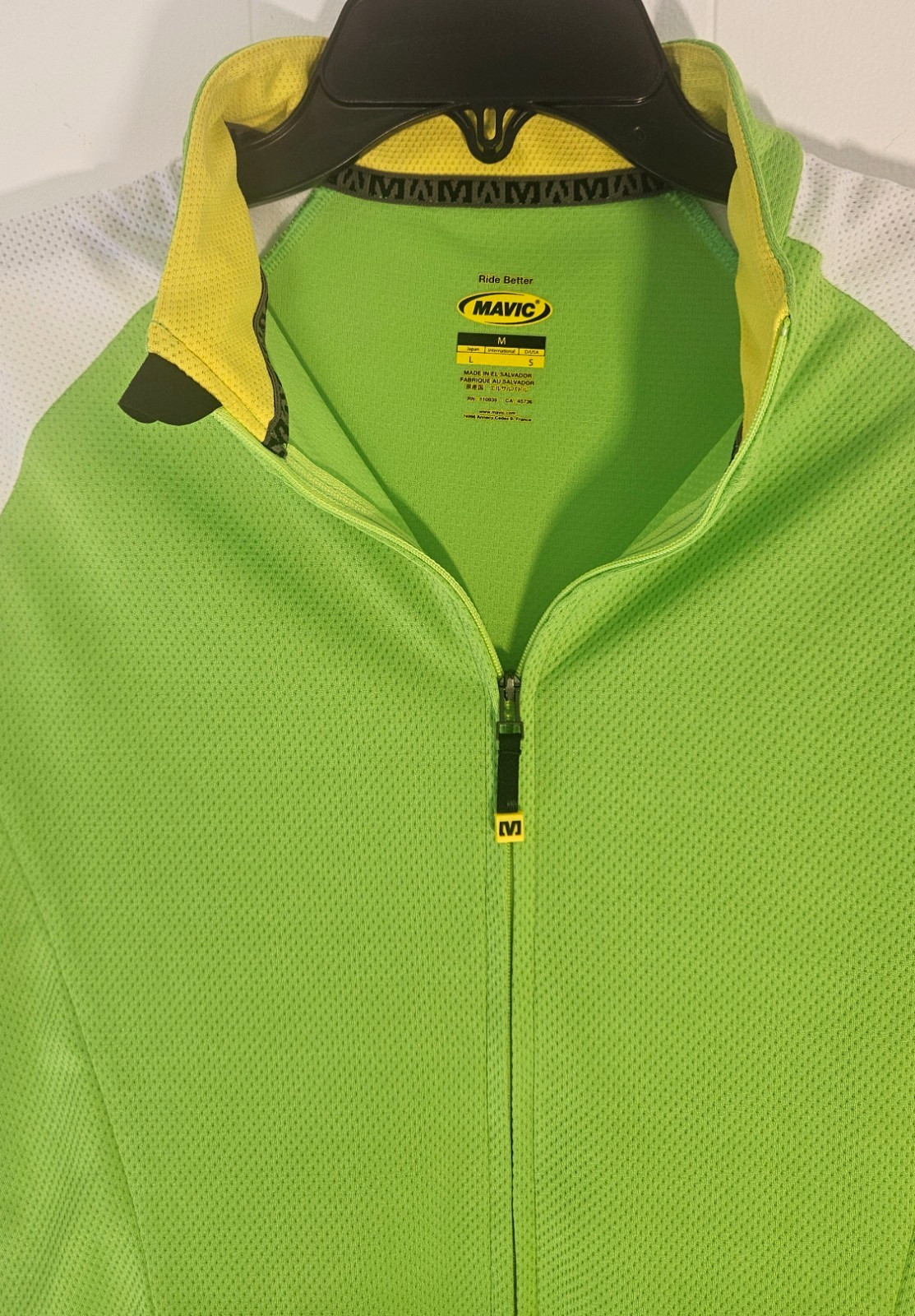 Mavic Ride Better Cycling Jersey Lime Green Multicolor Size Small