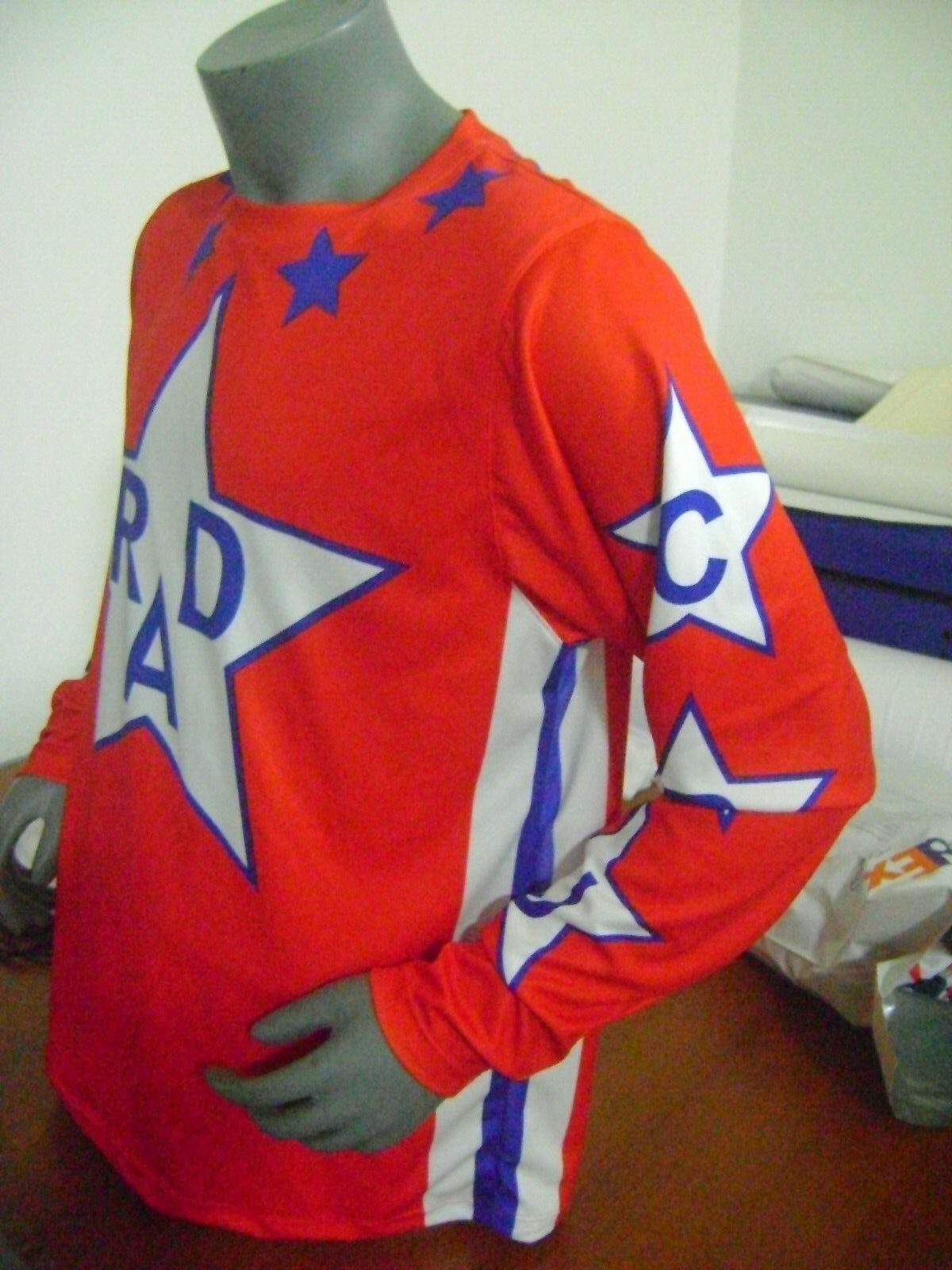 RAD OLD SCHOOL BIKE JERSEY CLASSIC BMX JERSEY RACE BIKE SHIRT BMX RED SIZE XXS