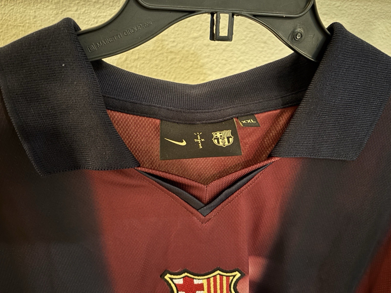 Travis Scott x Nike x FC Barcelona Retro 2000/01 Home Skeleton Jersey 2XL New
