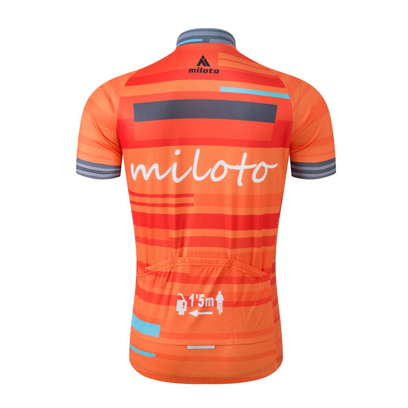 Men’s Orange Cycling Jersey and Spandex (Bib) Shorts Bicycle Clothing Kit S-5XL