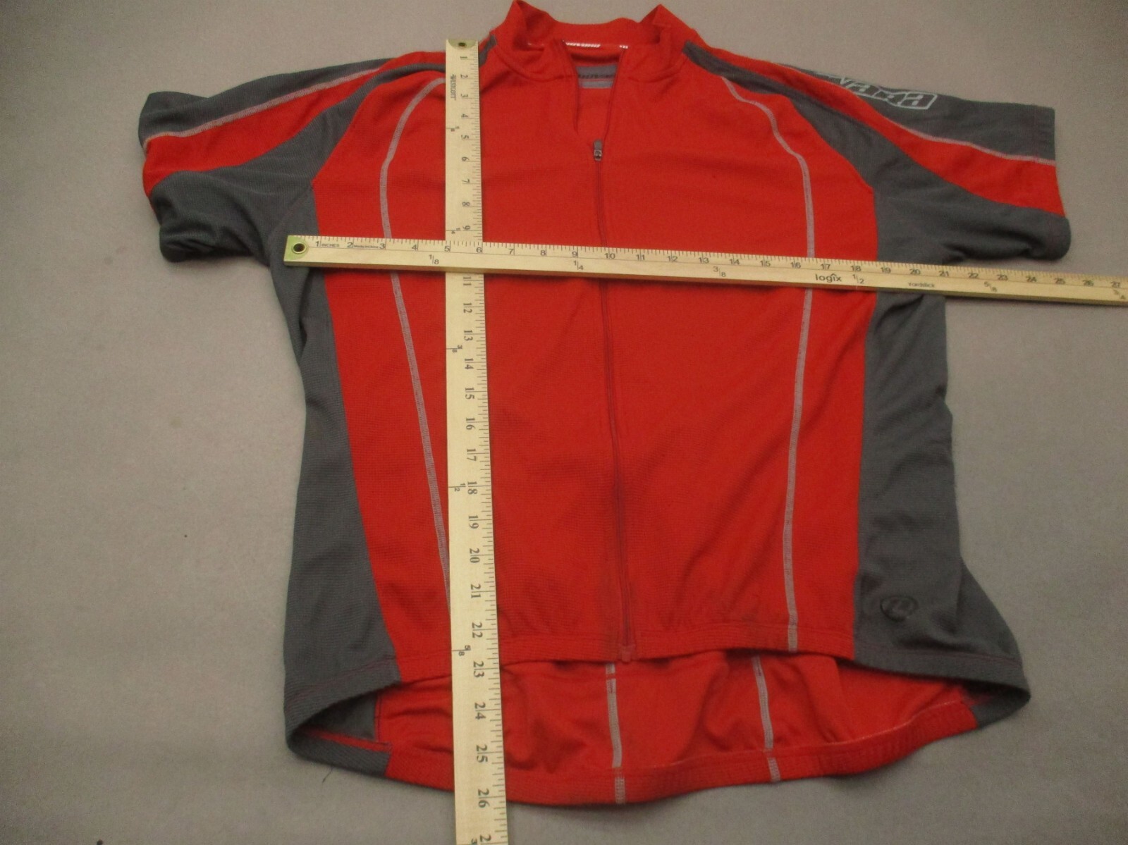 NOVARA Size XL Men Full Zip Pocket Elastic Waist Short Sleeve Cycling Jersey 476