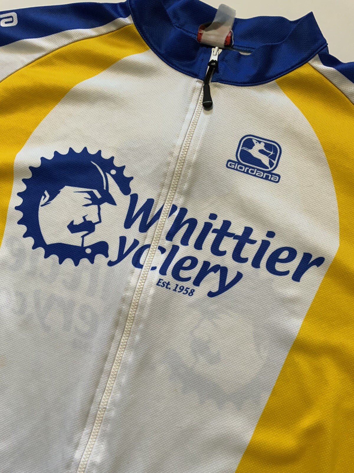 Giordana Whittier Cyclery Cycling Bike Full Zip Lightweight Unisex S/S Jersey