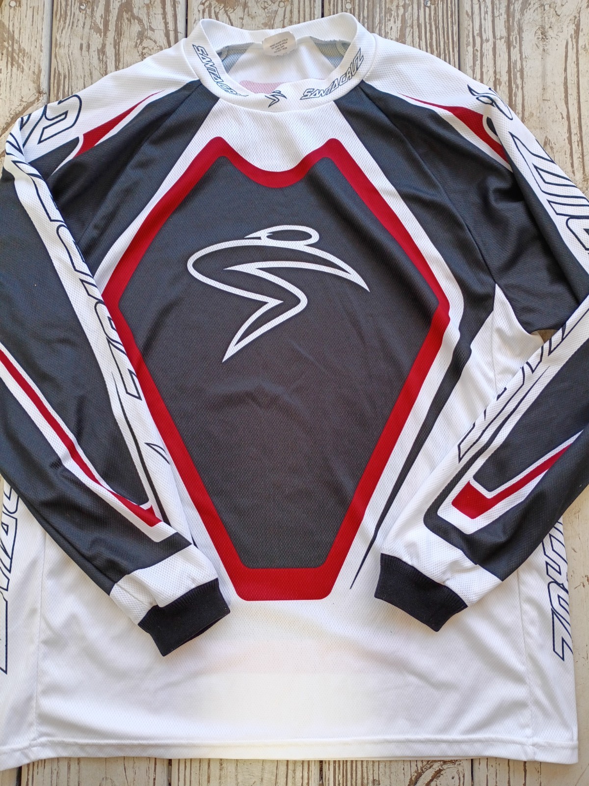 VtgRaglanJerseyCyclistsRedBlackPerformanceSportBicyclePopArtGraphicPreppy90s M L