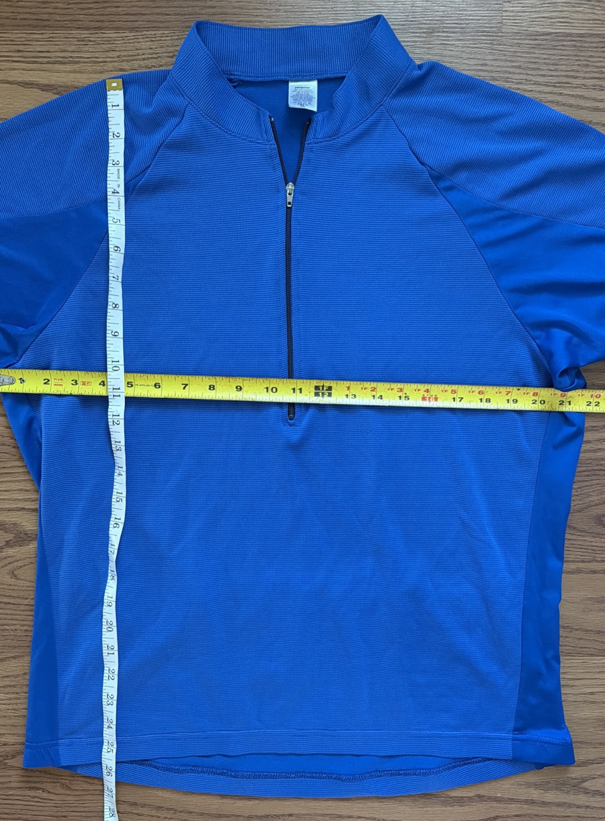 VINTAGE Patagonia Cycling Jersey Adult Extra Large Blue 1/2 Zip Polyester Y2K