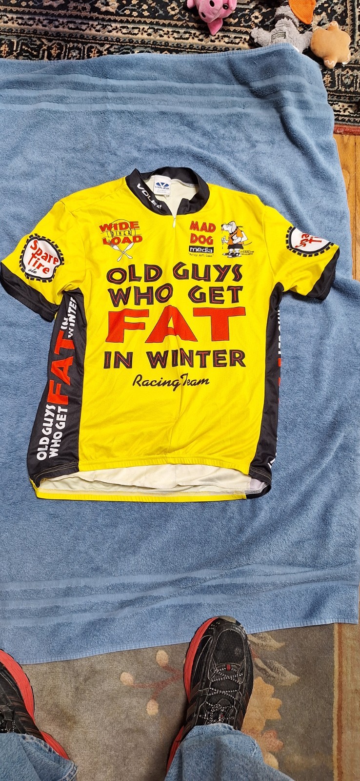 Men’s bike bicycling jersey “Old Men who get fat in Winter”!