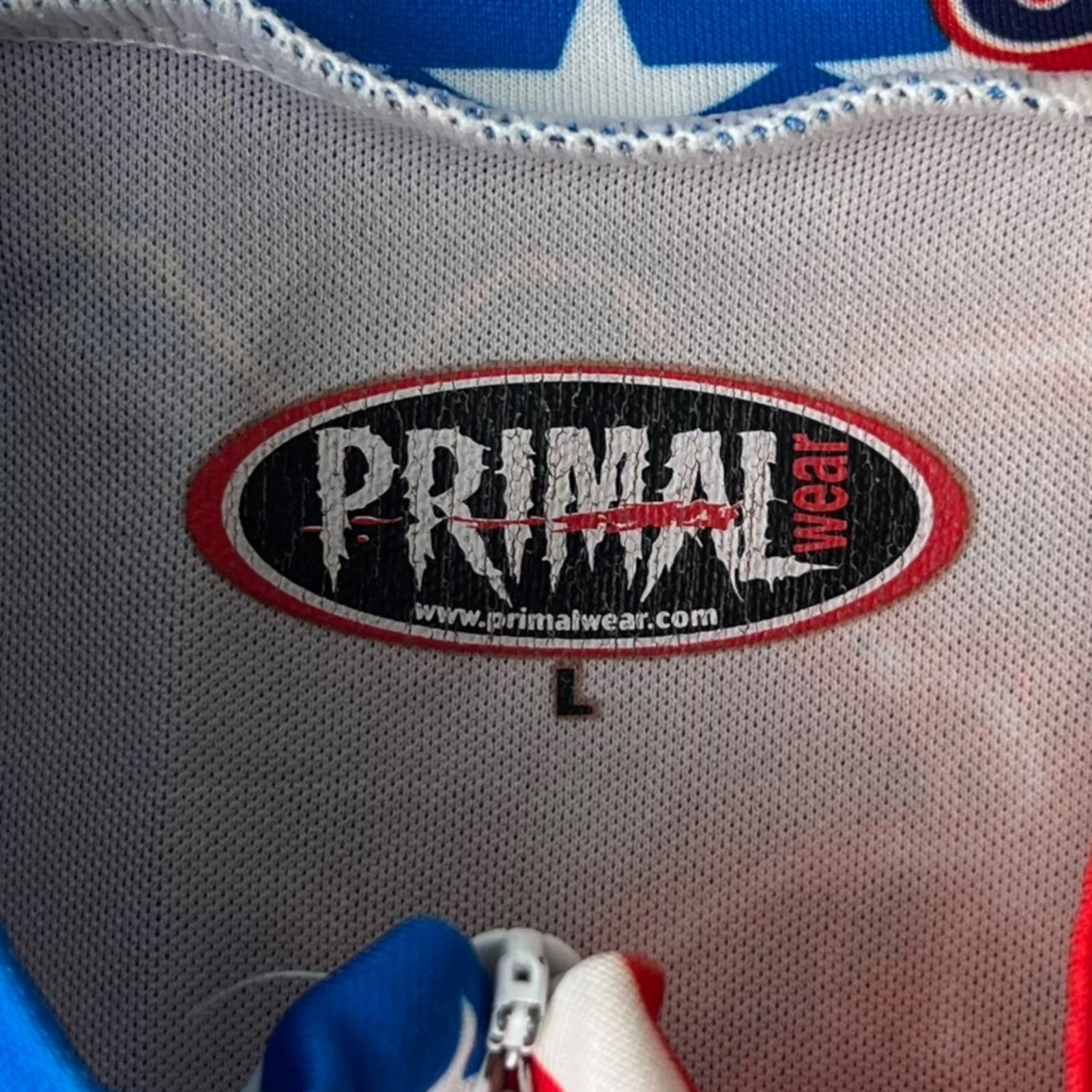 Primal Wear American Flyer “Frog” Cycling Jersey Blue / Red / White Men’s Large