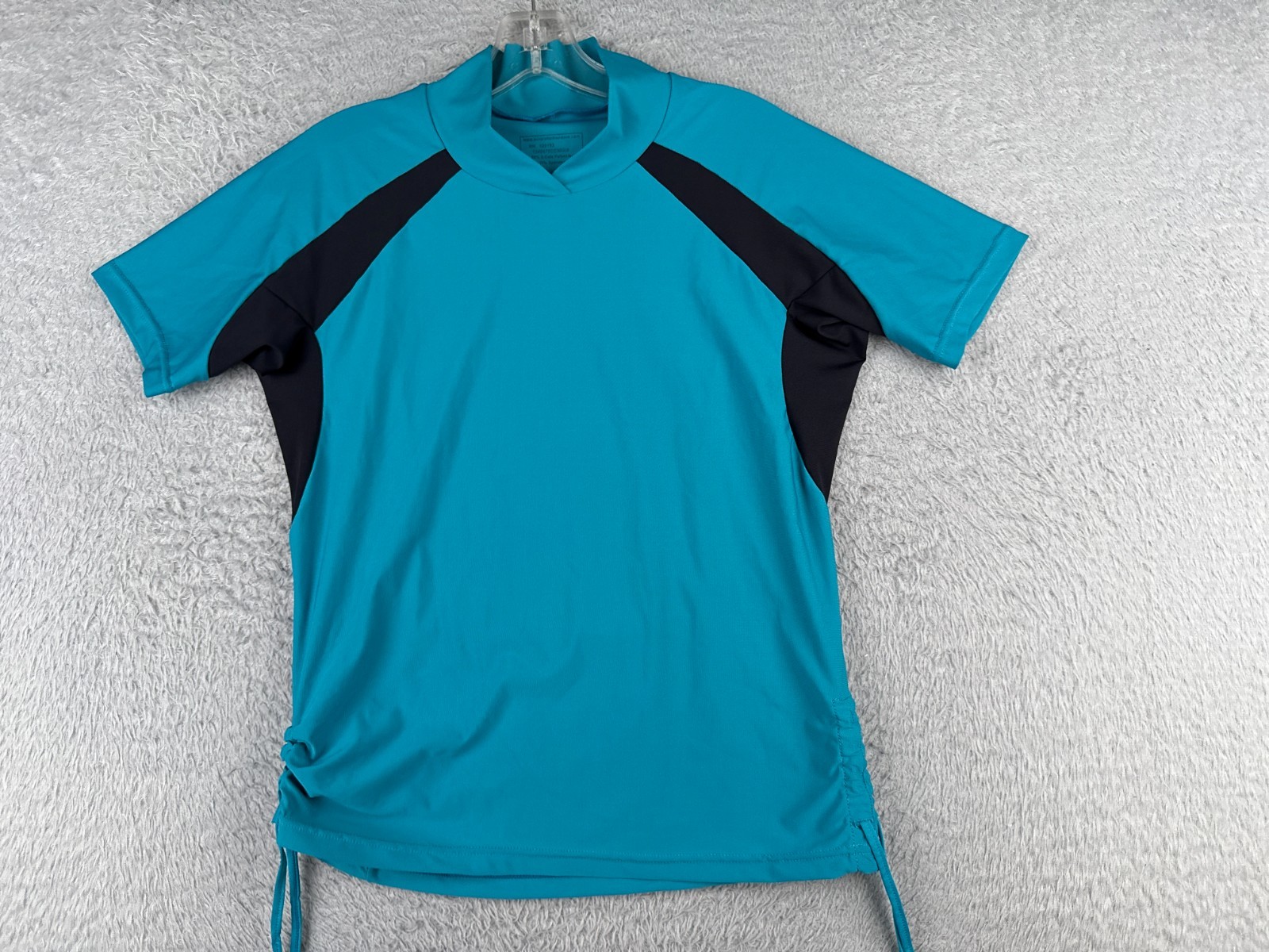 Green Beanz Cycling Jersey Womens Large Blue Black Short Sleeve UPF Polyester