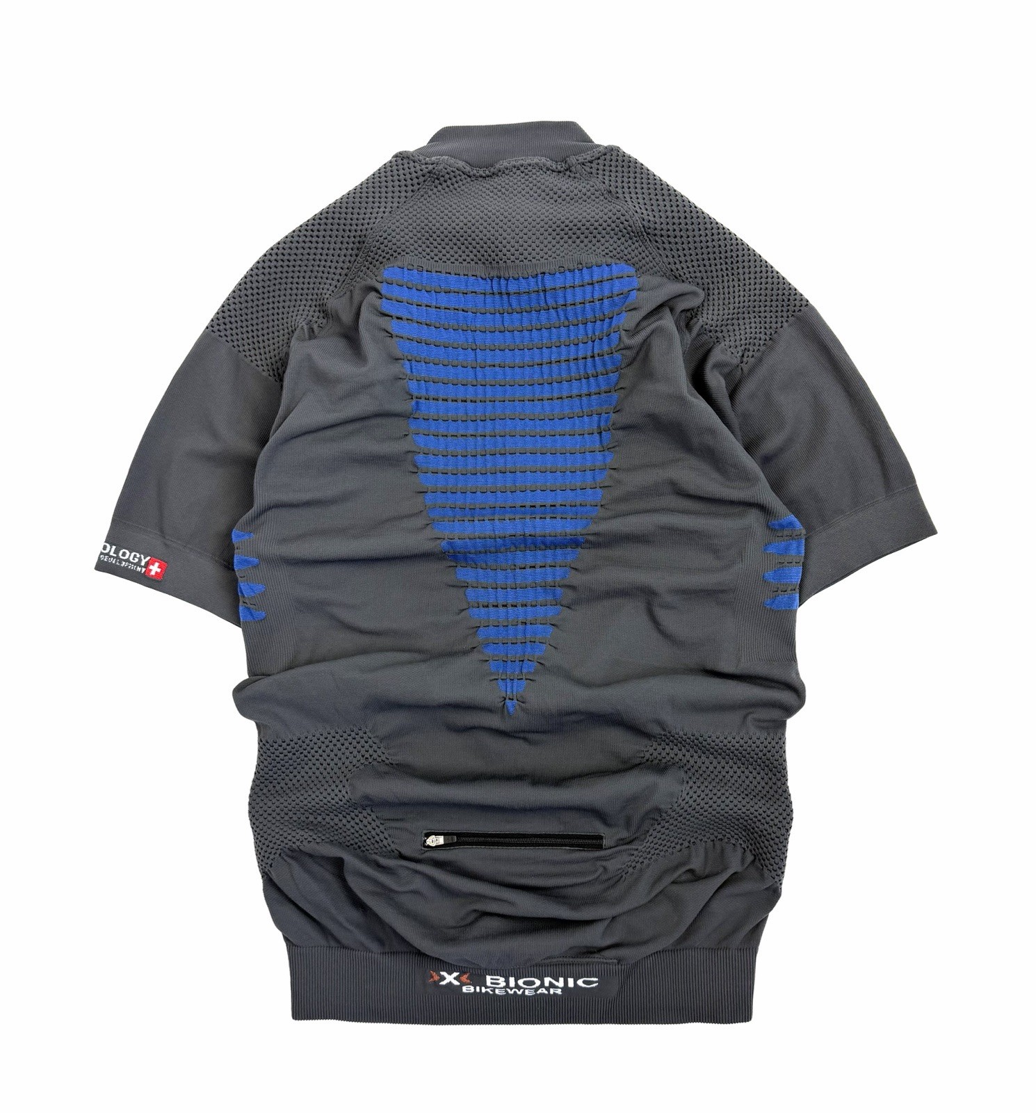 X-BIONIC Cycling Thermo Compression Short Sleeve Jersey 3/4 Zip Bike Wear Men XL