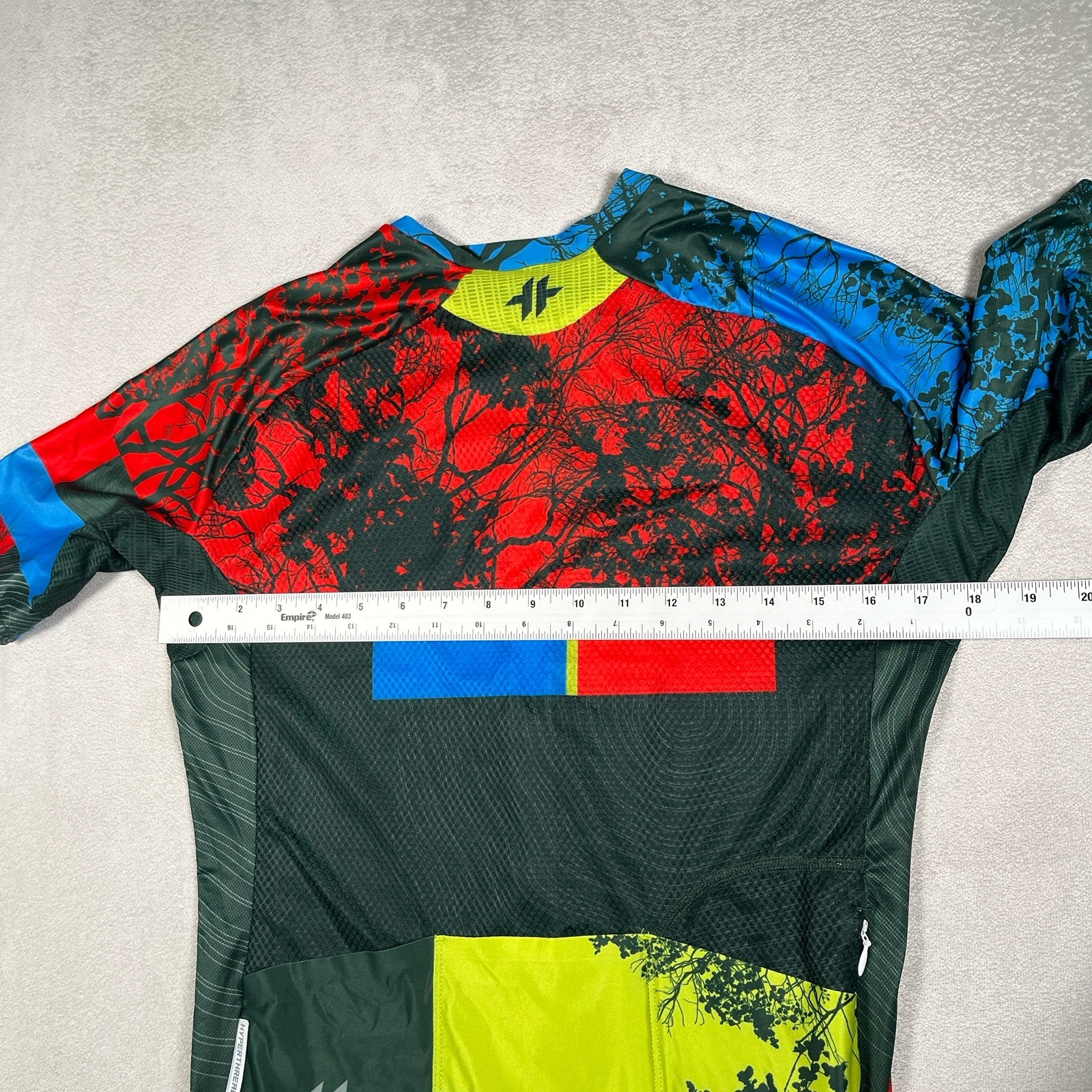 HyperThreads Cycling Bicycle Jersey Men Size L Tree Silhouette Full Zip/Pockets
