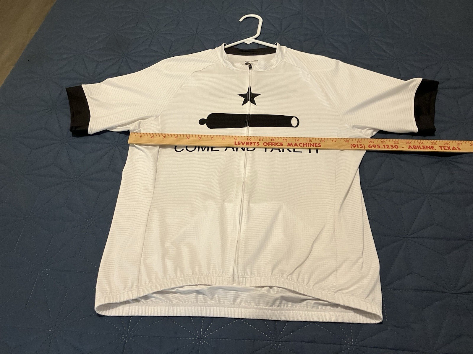 Mens Bontrager “Come And Take It” Texas Heritage Cycling Jersey ~ Medium ~ White