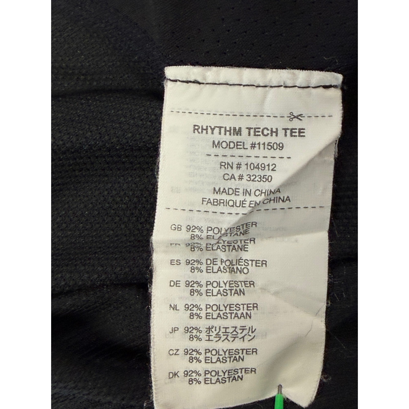 Bontrager Trek Rhythm Tech Tee Mens 2XL Black Green Yellow Cycling Jersey (G38)