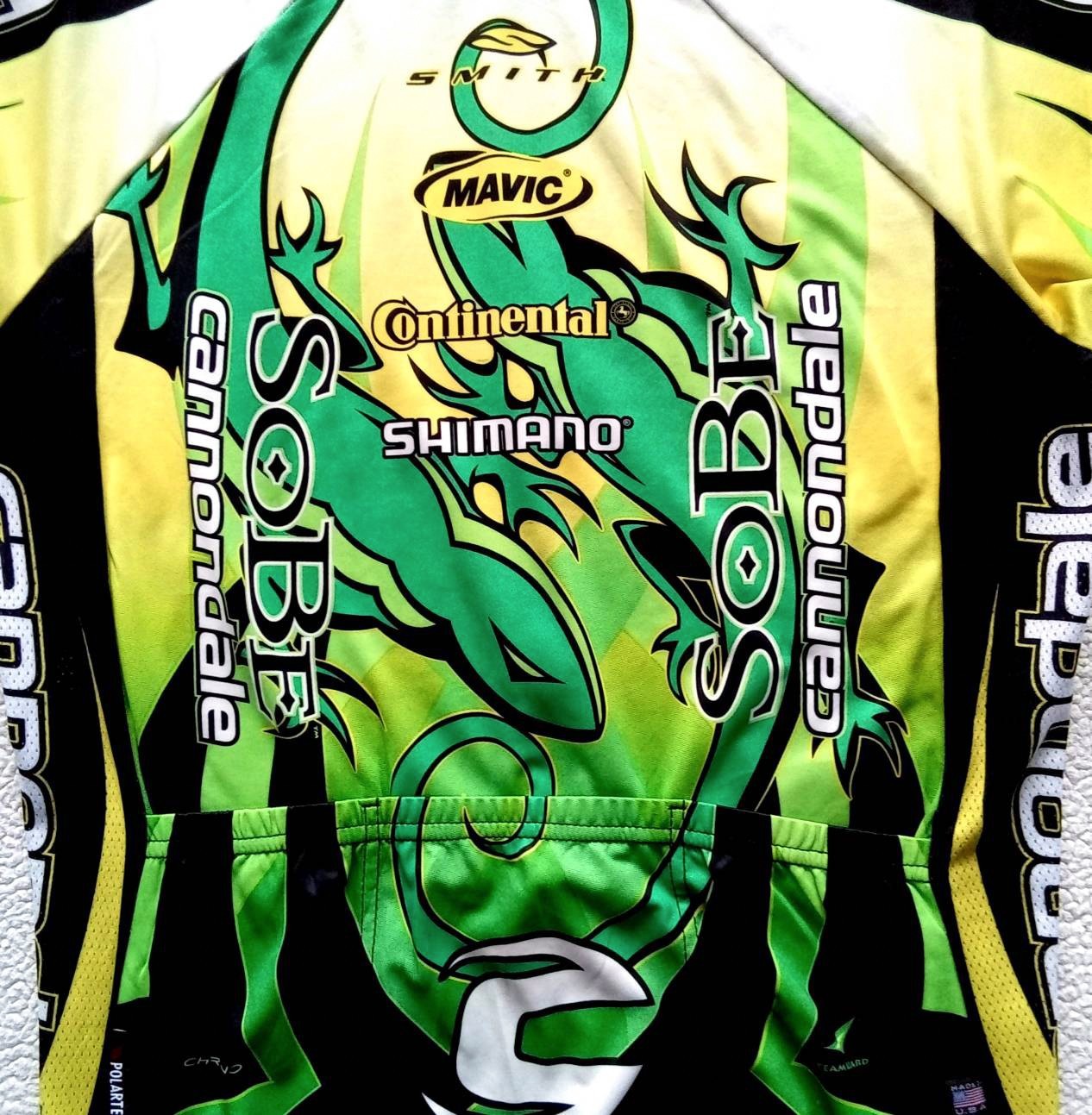 RARE VTG 2002 Team SoBE Cannondale MTB Cycling Jersey USA Made Size L *READ*