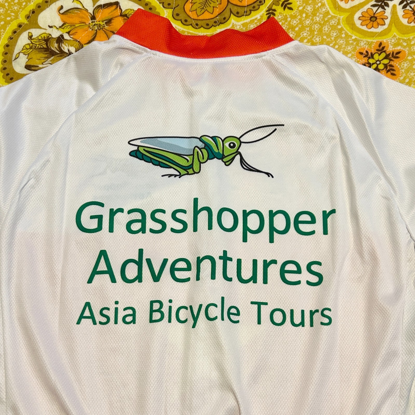 Cycling Shirt Vietnam Grasshopper White Bike Athletic Mens XS