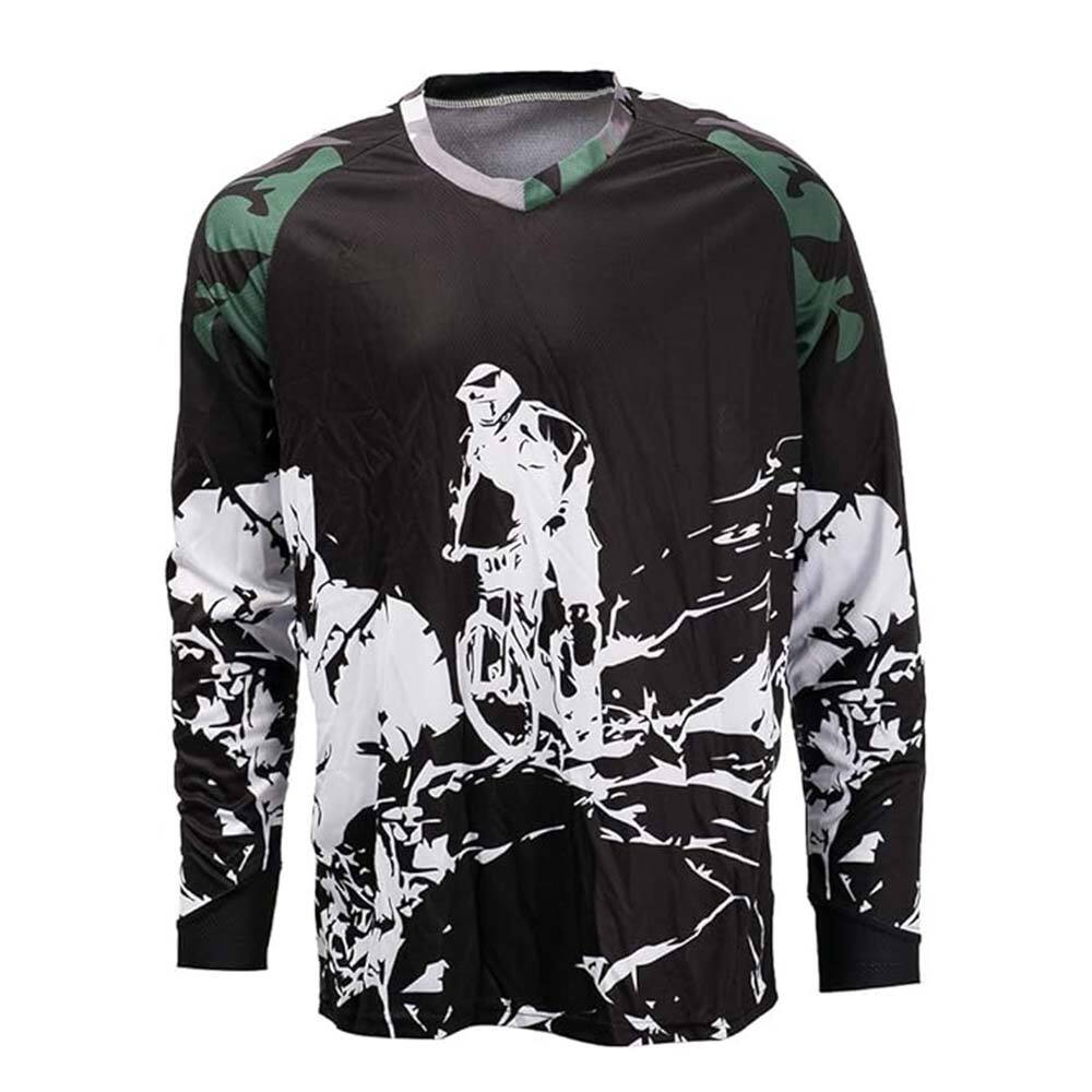 Men’s Long Sleeve MTB Jersey Dirt Bike T-Shirt Downhill DH BMX MX Motocross Top