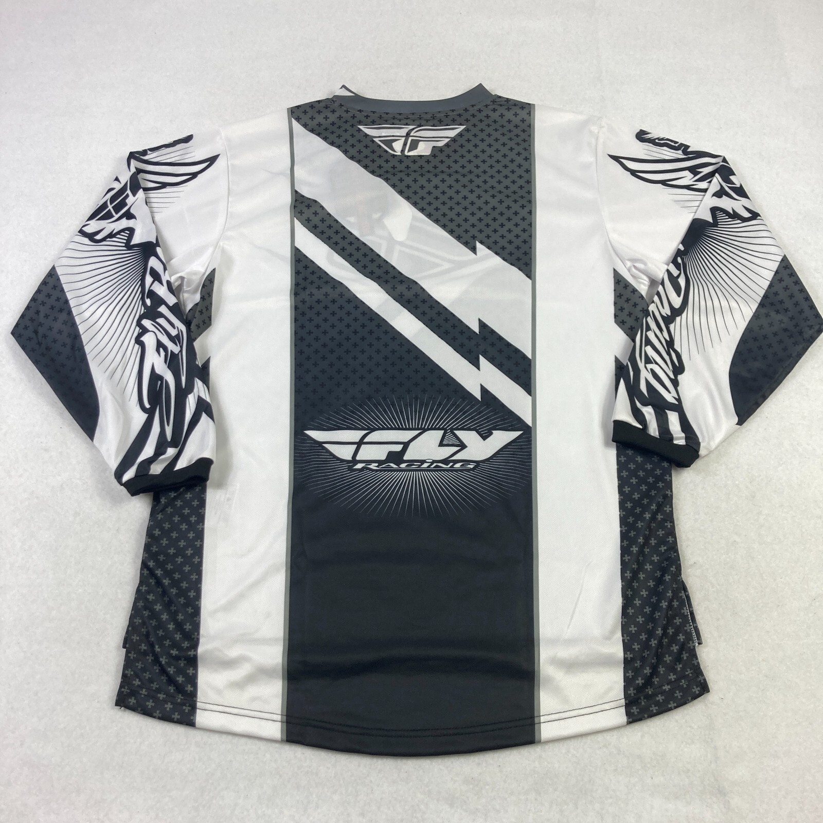 FLY RACING F-16 Cycling Jersey Mens Small Black White Logo Motocross Off Road