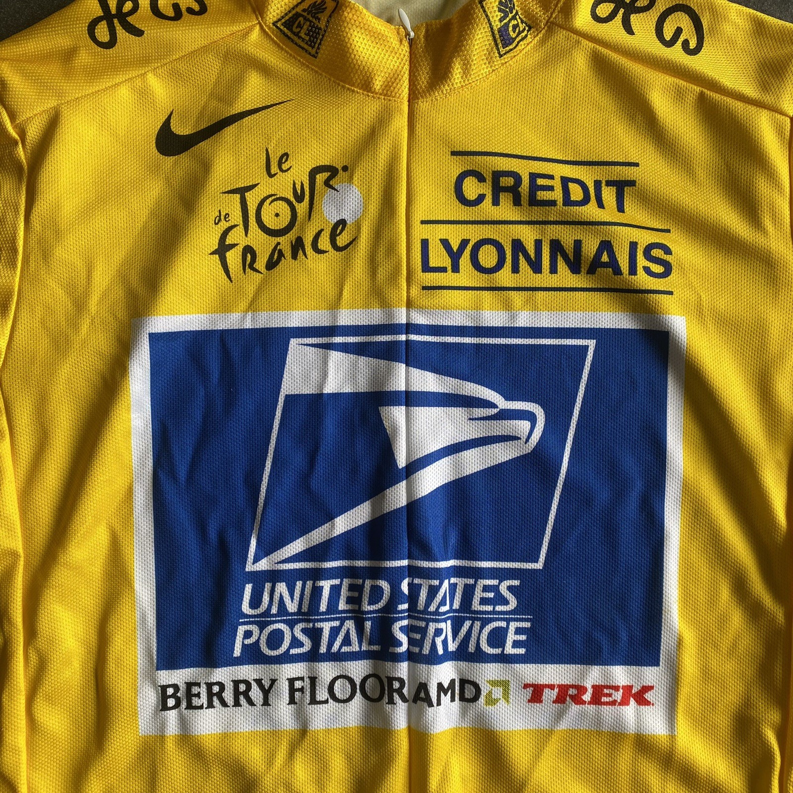 Nike Tour de France 2004 USPS Yellow Podium Jersey XL Limited Edition Cycling