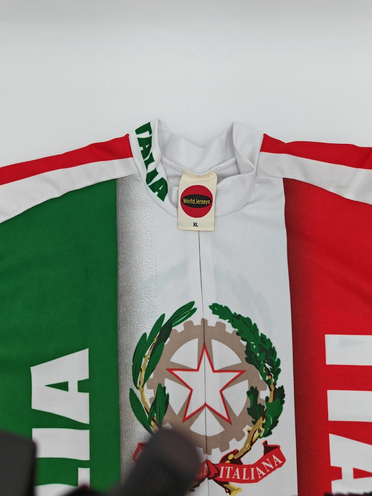 World Cycling Jersey Italia vintage Men’s XL Italian Flag Back Chest 42” Leng 26