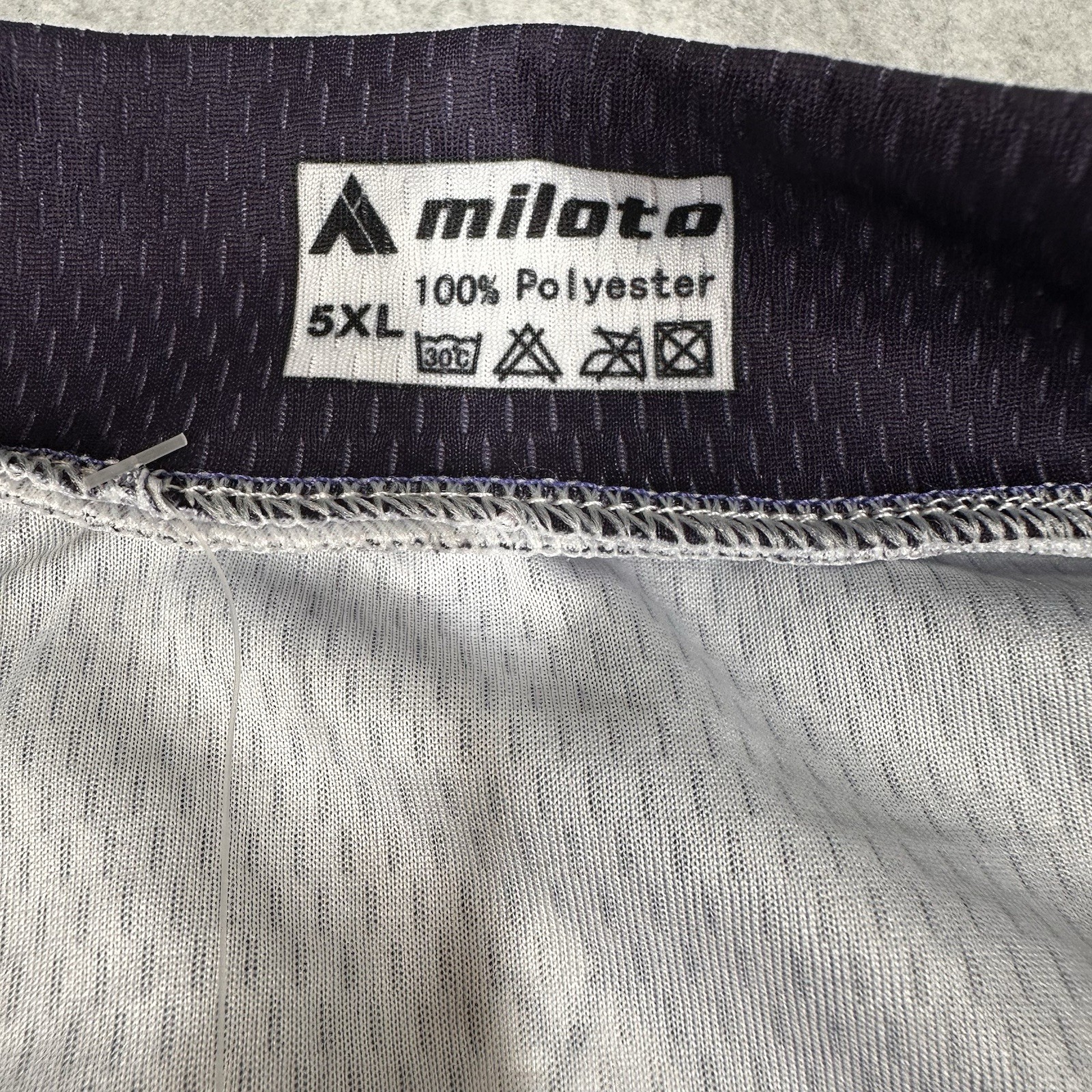 Miloto Racing Cycling Jersey 5XL Blue Aqua Full Zip Bottle Holder NWT