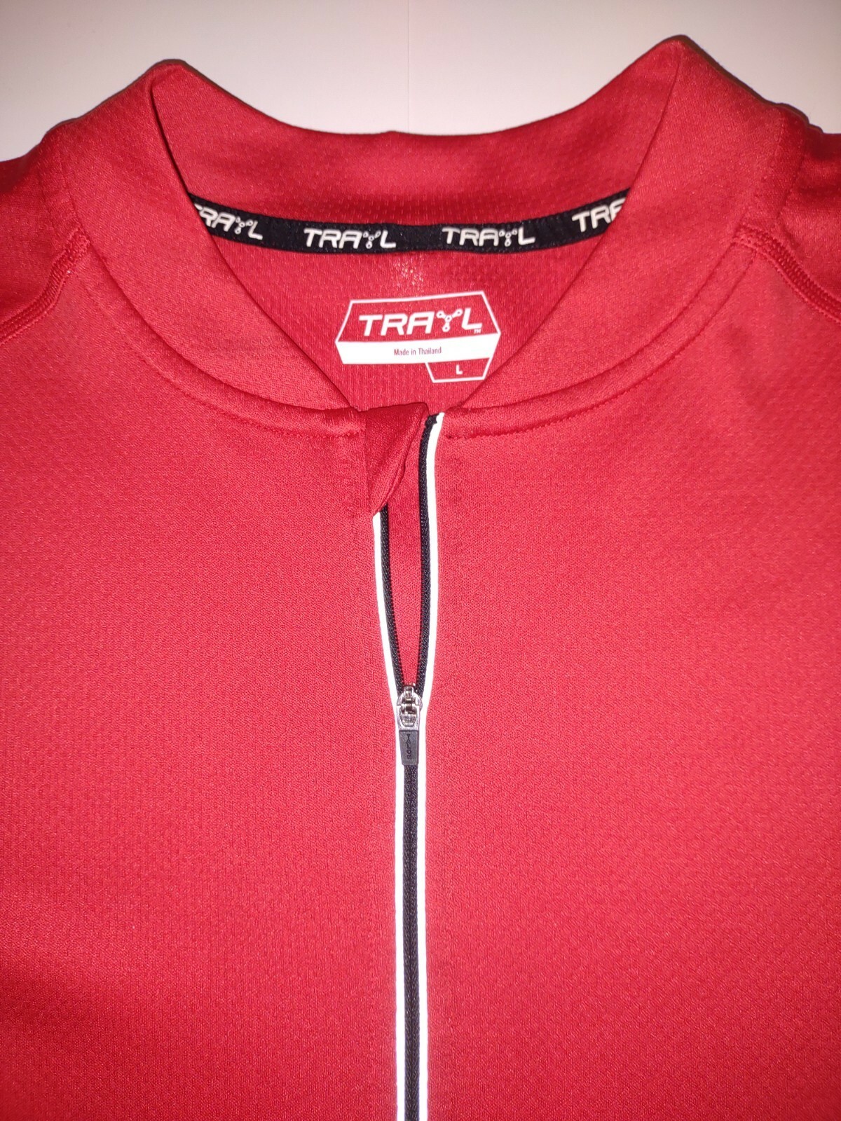 TRAYL Mountain Bike Cycling Jersey Men’s Size L Large Red/Black Shirt Biking