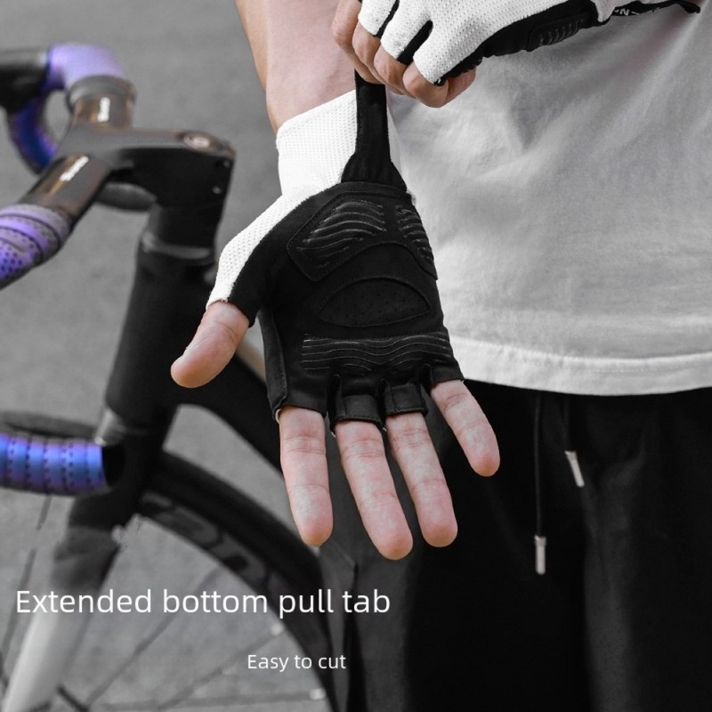 Shock Absorption Half Finger Cycling Gloves for Men Women Breathable Anti Slip