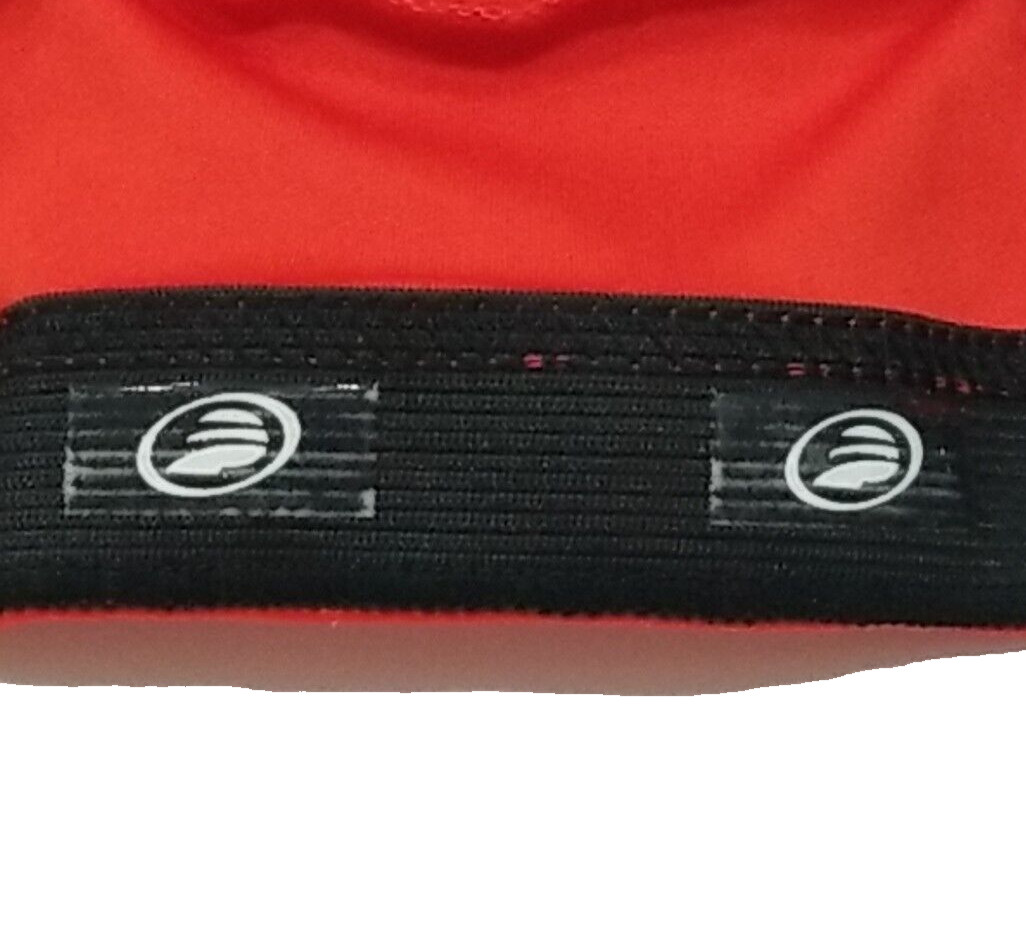 Performance Elite Cycling Jersey Men M Red Full Zip Poly Mock Neck Colorblock
