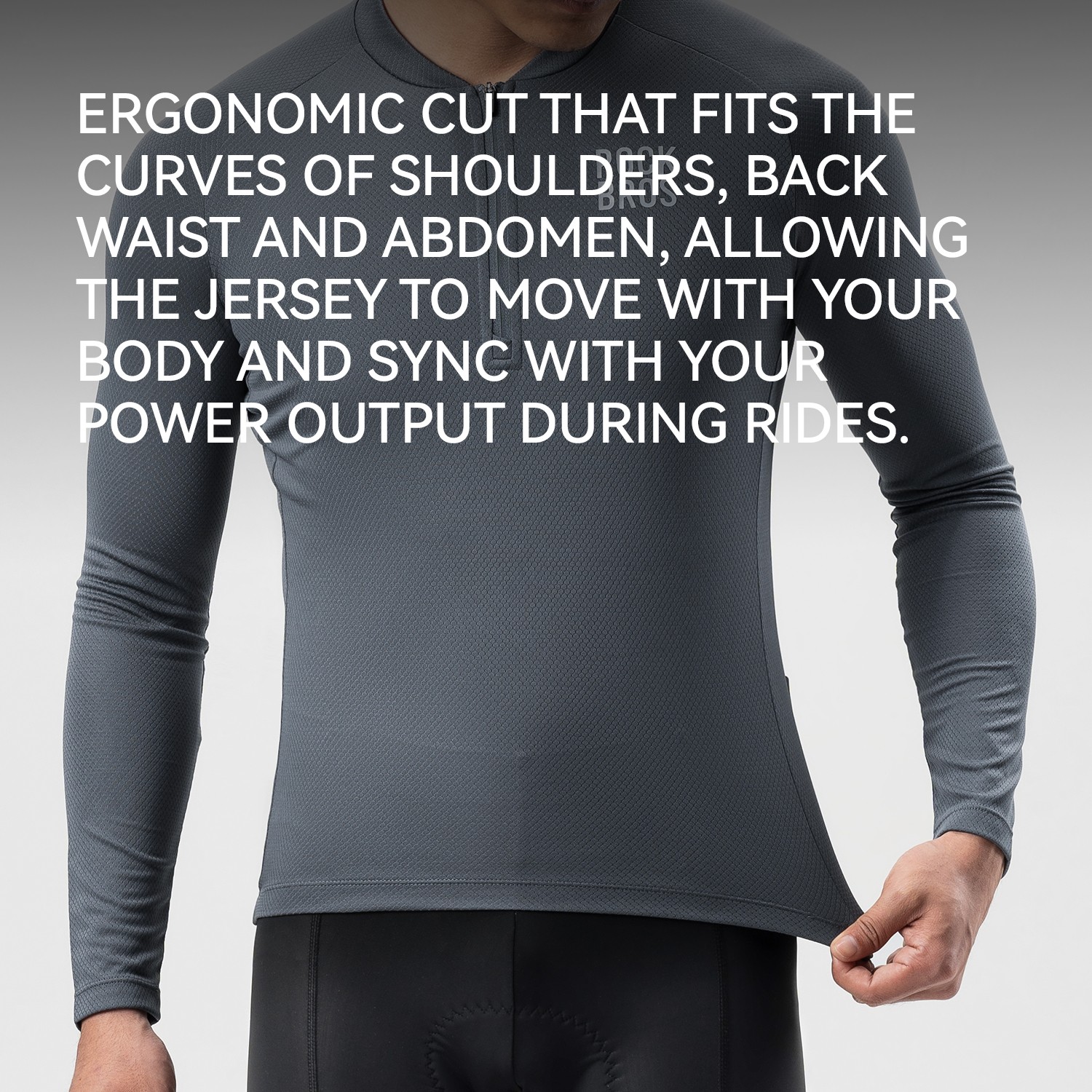 ROCKBROS Cycling Jersey Mens Long Sleeve Bike Jersey 1/4 Zipper Cycling Tops