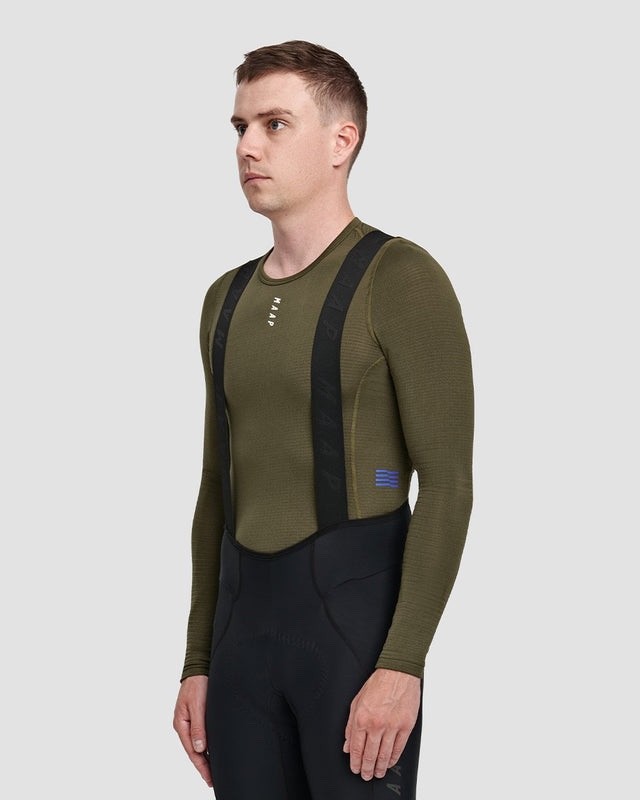 MAAP Cycling Thermal Base Layer, Long Sleeve, Olive Green, Men’s Size L
