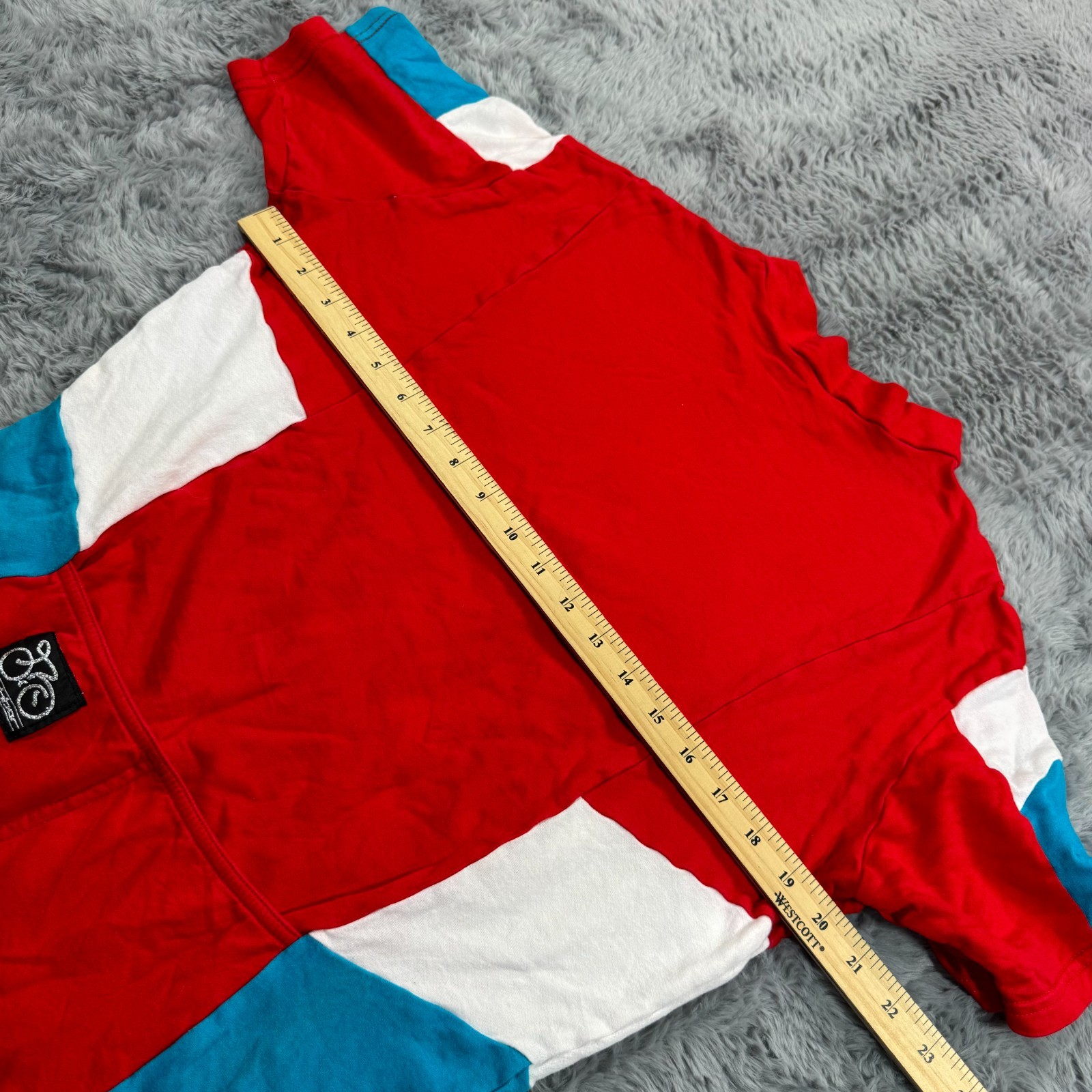 Vintage Nashbar Cycling Jersey Men M Red Colorblock Cotton Quarter-Zip Retro USA