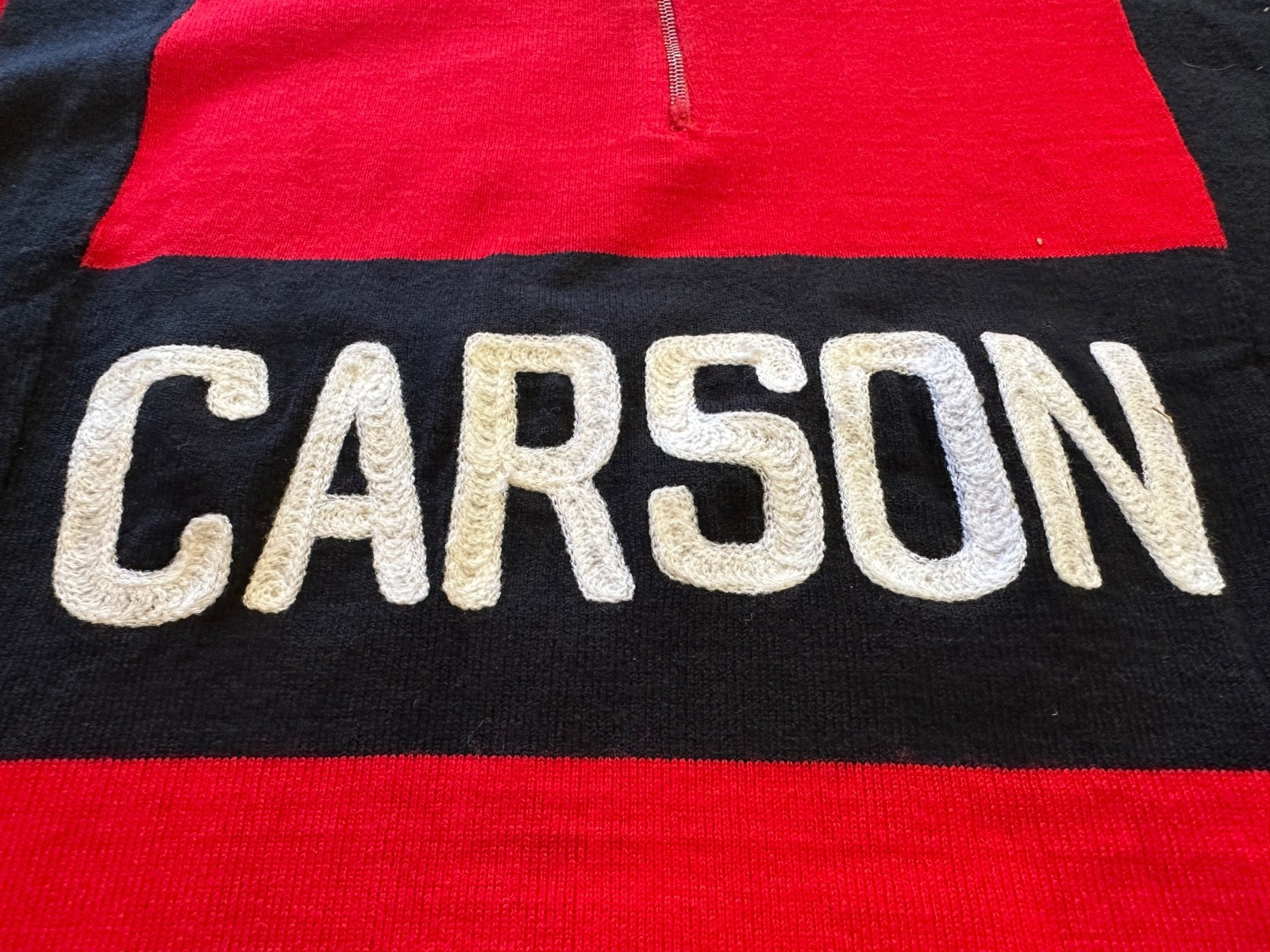 Vintage CARSON International Chain Stitch Cycling Race Jersey Shirt