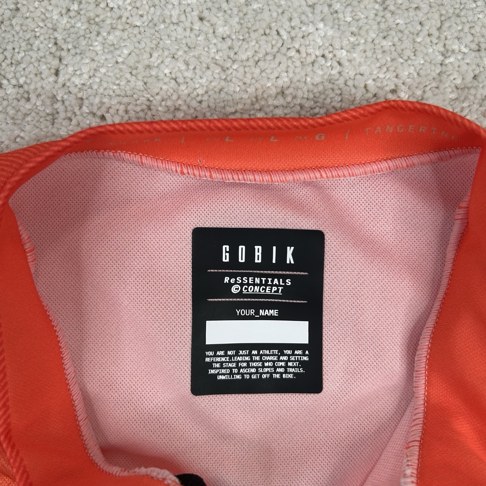 GOBIK Men’s Stark ReEssentials Tangerine Orange Full Zip Cycling Racing Jersey L