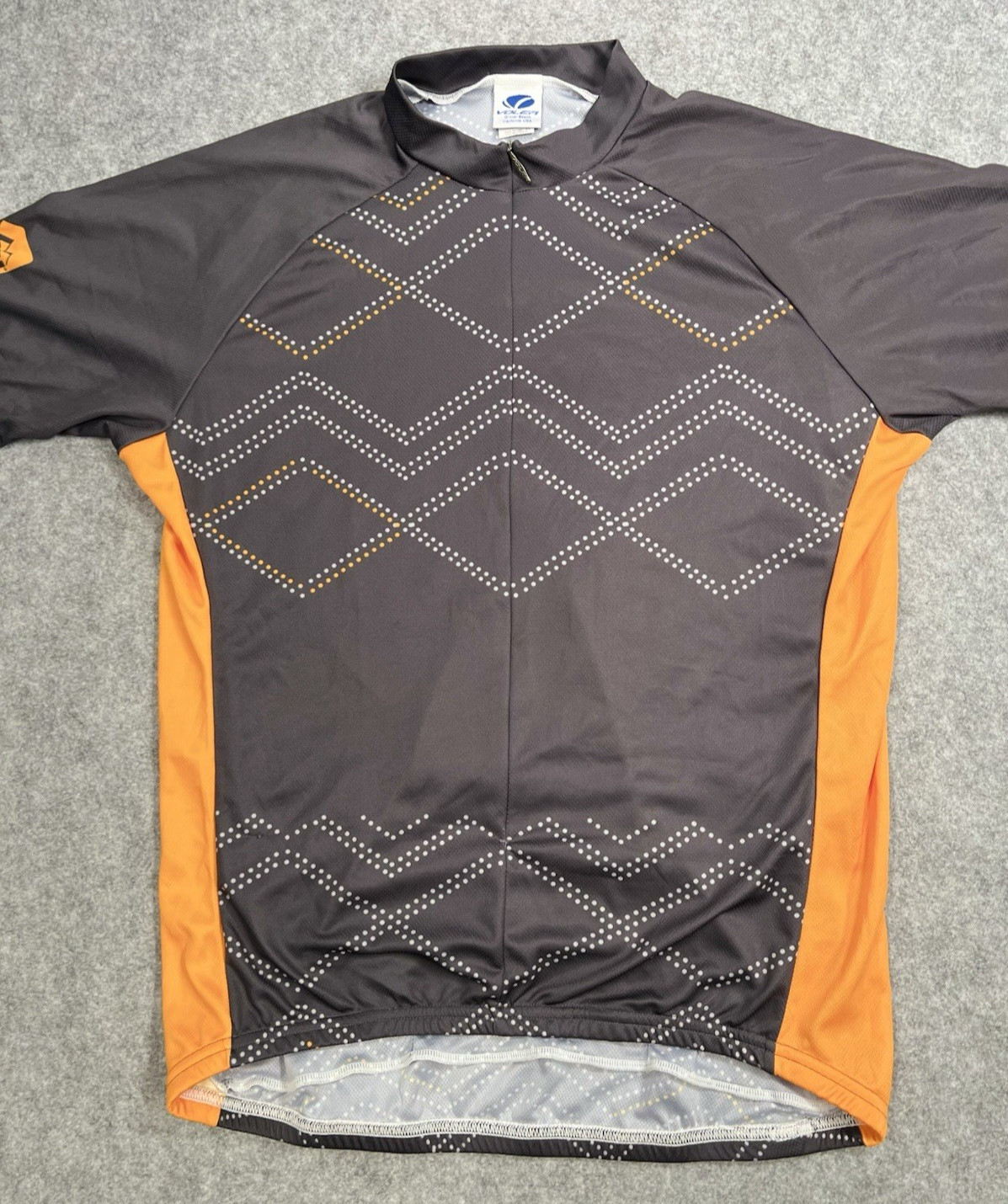 Voler REI Adventures Cycling Jersey Men’s XL 3/4 Zip Biking gray orange