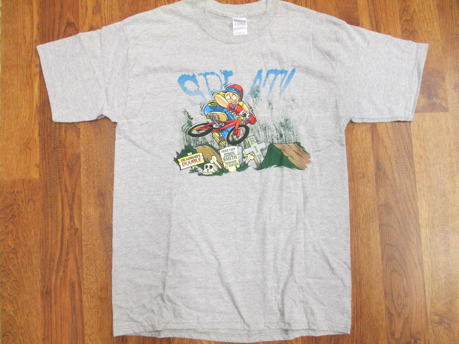 OFFICIAL BMX GEAR SLAT WEAR T SHIRT GRAY SHORT SLEEVE