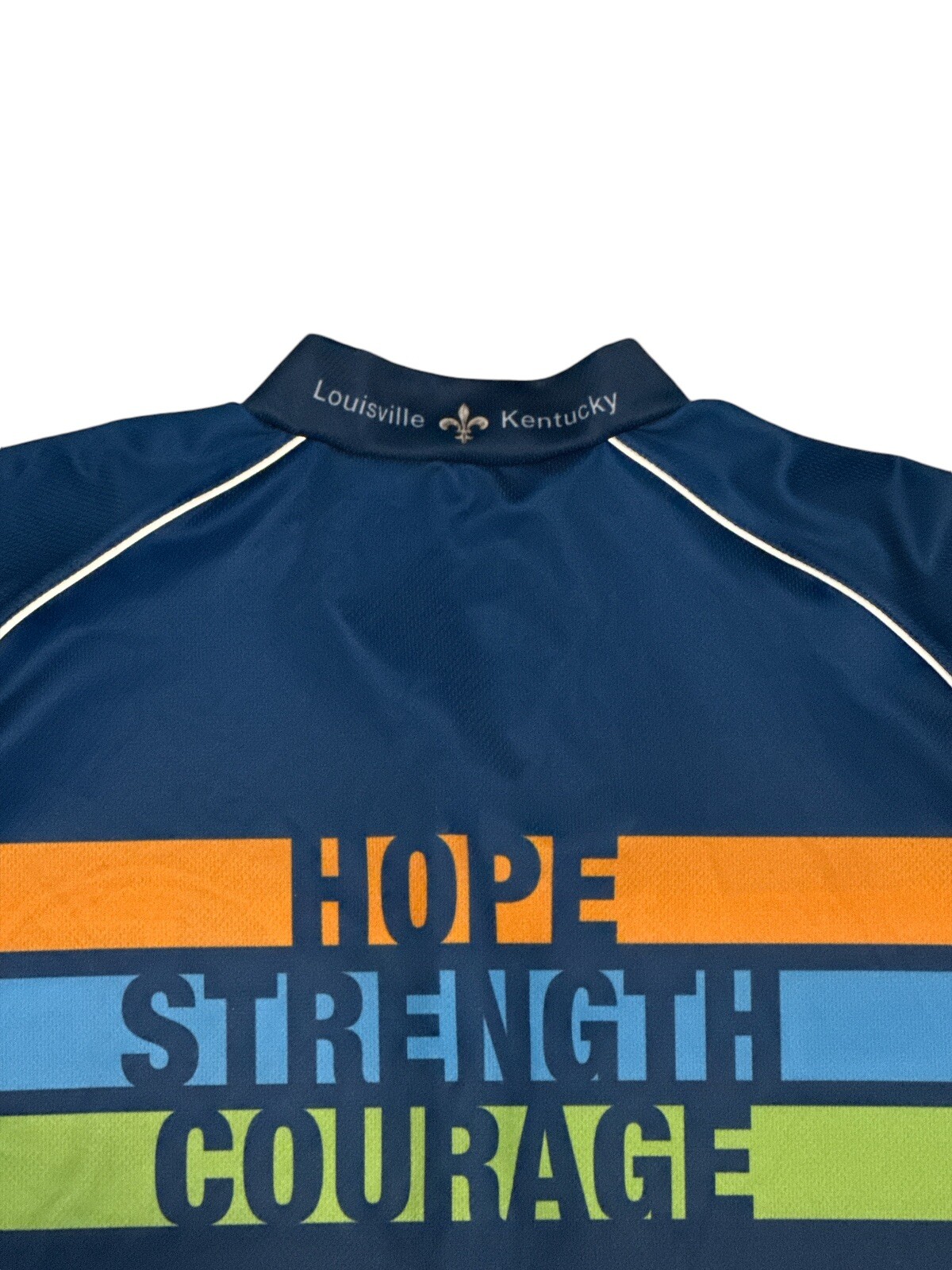 Peak 1 Sports Cycling Jersey SizeL “Bike To Beat Cancer 15Yrs” Norton Healthcare