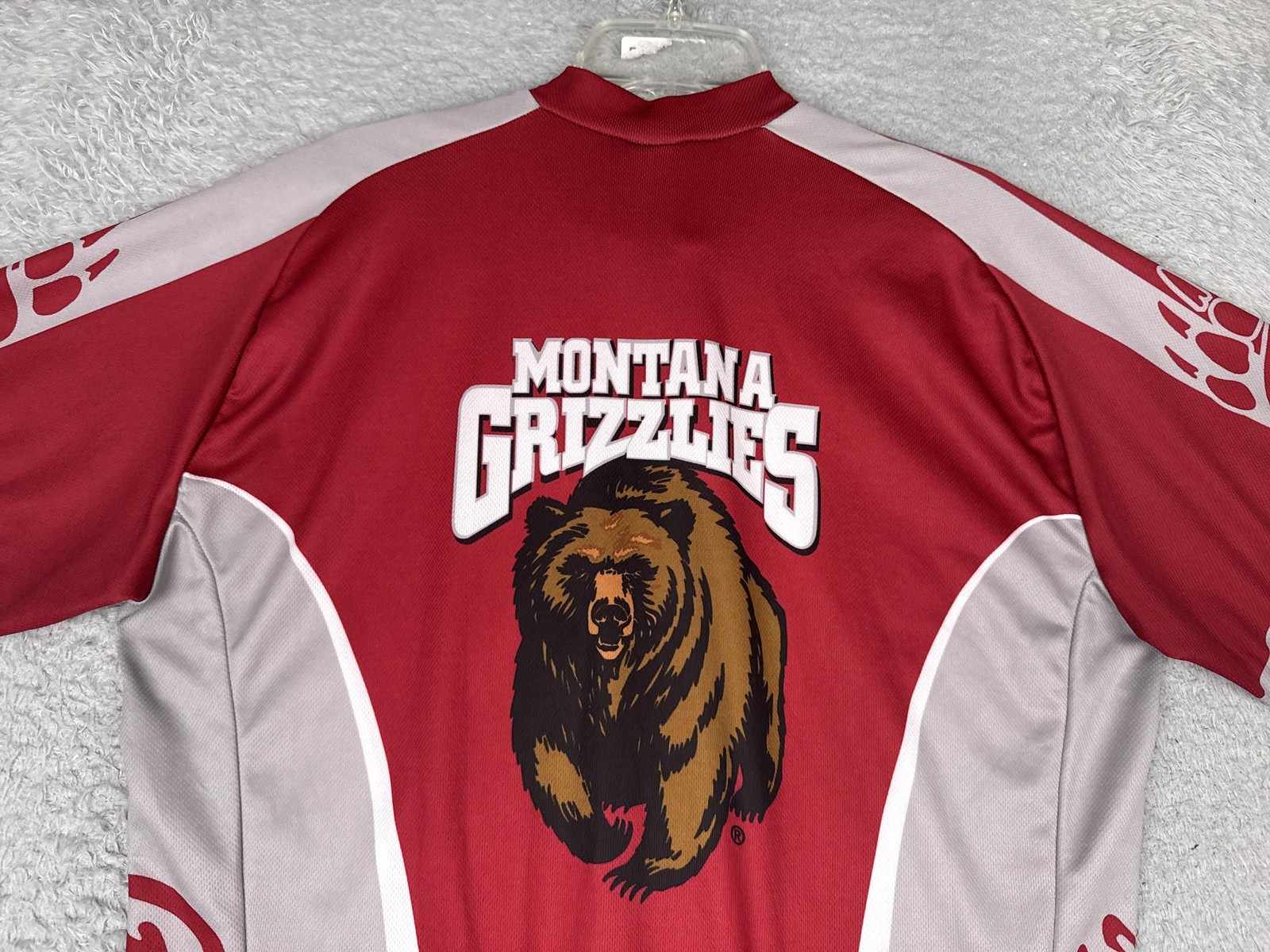 Adrenaline Promotions Cycling Jersey Mens 2XL Red Montana Grizzlies 1/4 Zip