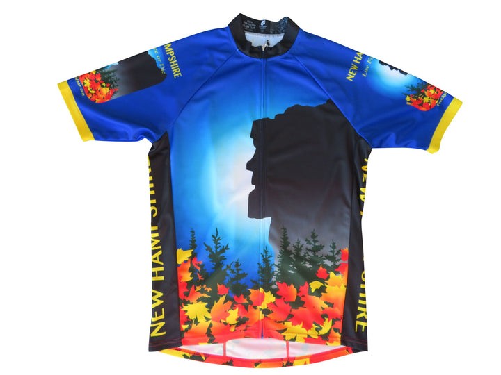 Free Spirit Wear New Hampshire Short Sleeve Cycling Jersey UPF 3 Back Pockets